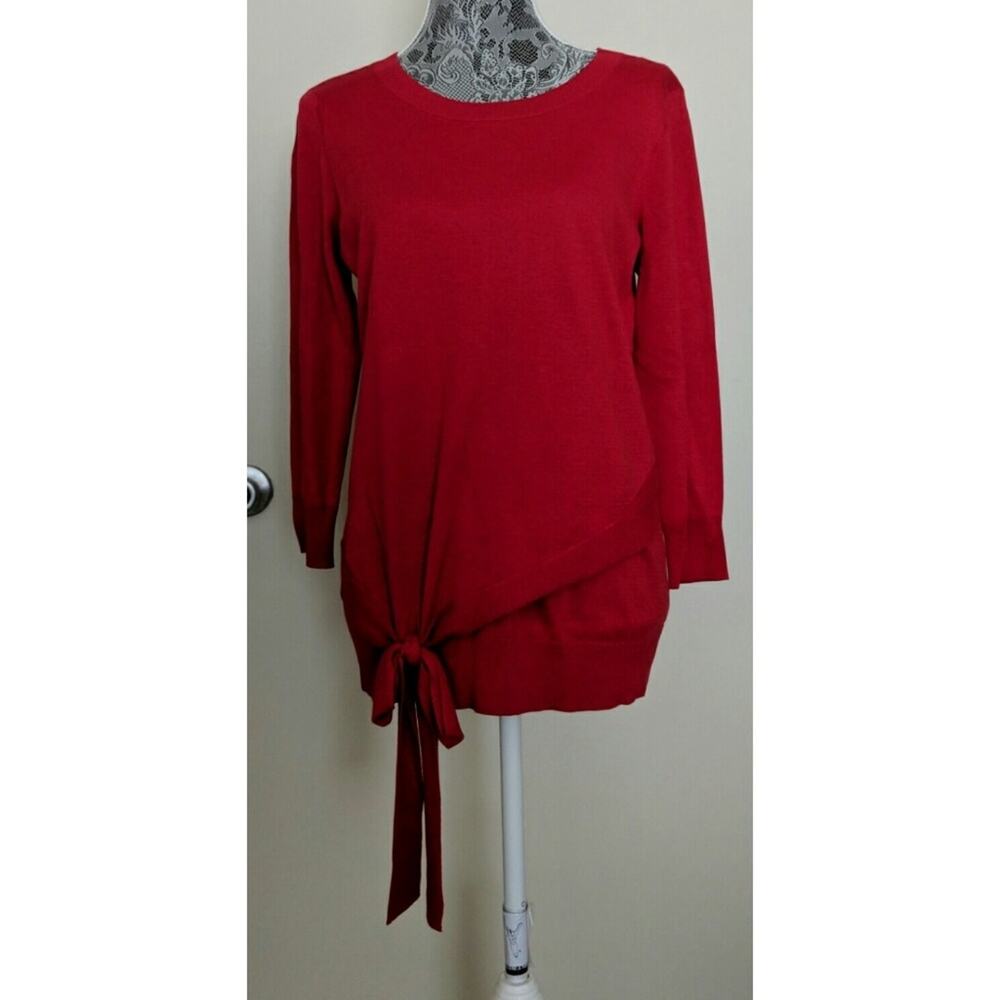 Halogen (Nordstrom) Red Pima Cotton Blend Sweater Tie- Size M - NWOT